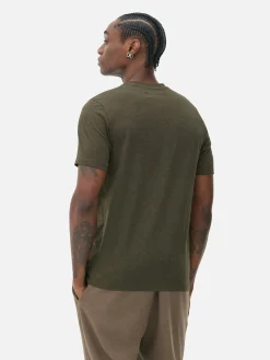 Tops Und T-Shirts|Primark Kurzärmeliges Slim-Fit-T-Shirt Grün
