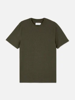 Tops Und T-Shirts|Primark Kurzärmeliges Slim-Fit-T-Shirt Grün