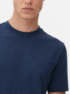 Tops Und T-Shirts|Primark Kurzärmeliges Slim-Fit-T-Shirt Marineblau