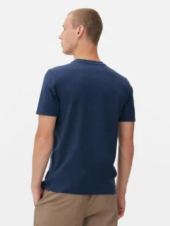 Tops Und T-Shirts|Primark Kurzärmeliges Slim-Fit-T-Shirt Marineblau