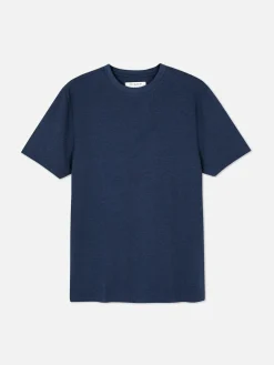 Tops Und T-Shirts|Primark Kurzärmeliges Slim-Fit-T-Shirt Marineblau