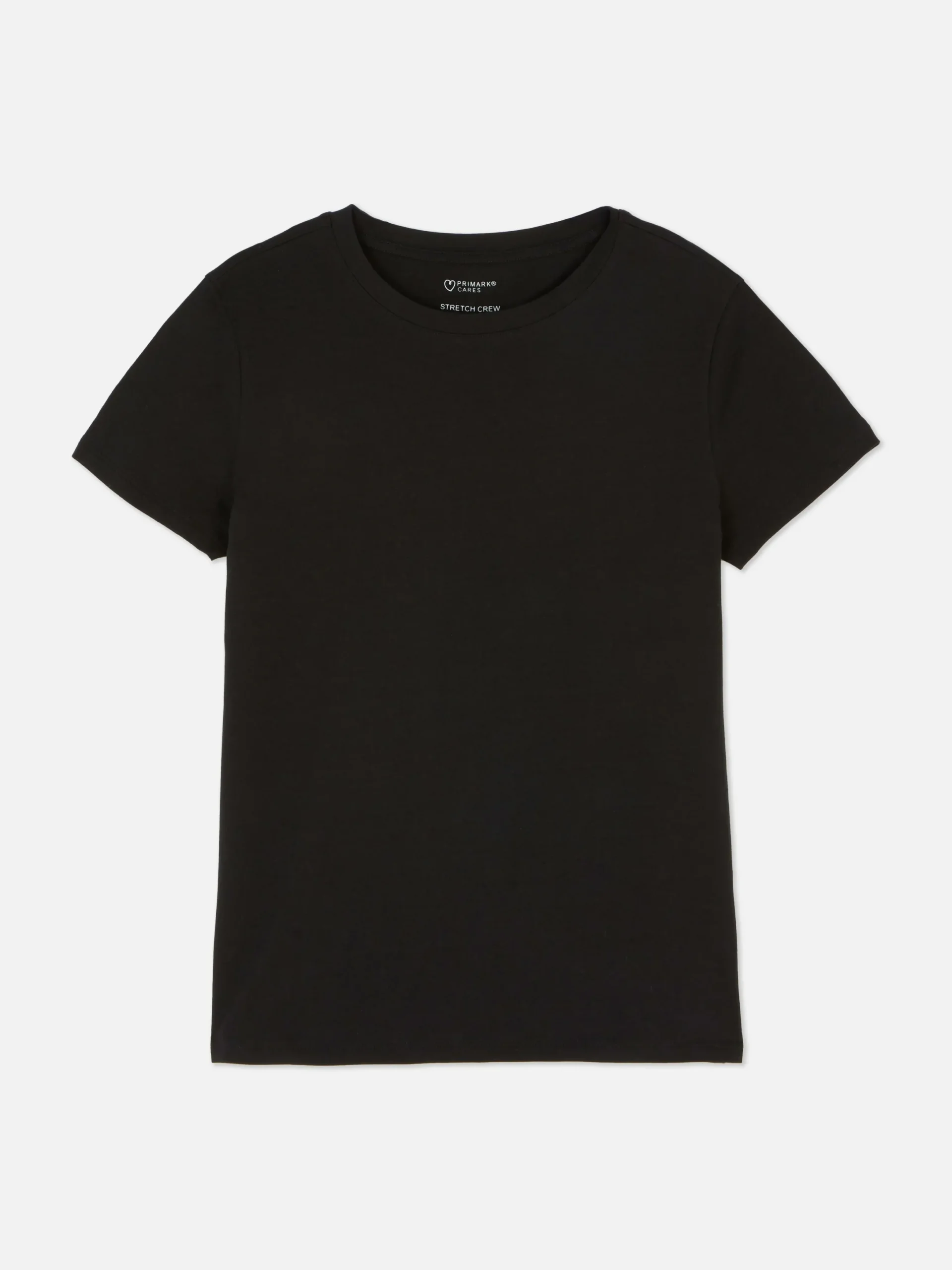 Tops Und T-Shirts|Primark Kurzärmeliges Stretch-T-Shirt Schwarz
