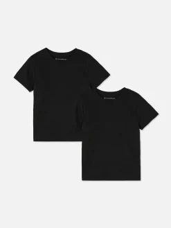 Tops Und T-Shirts|Primark Kurzärmeliges T-Shirt, 2er-Pack Schwarz