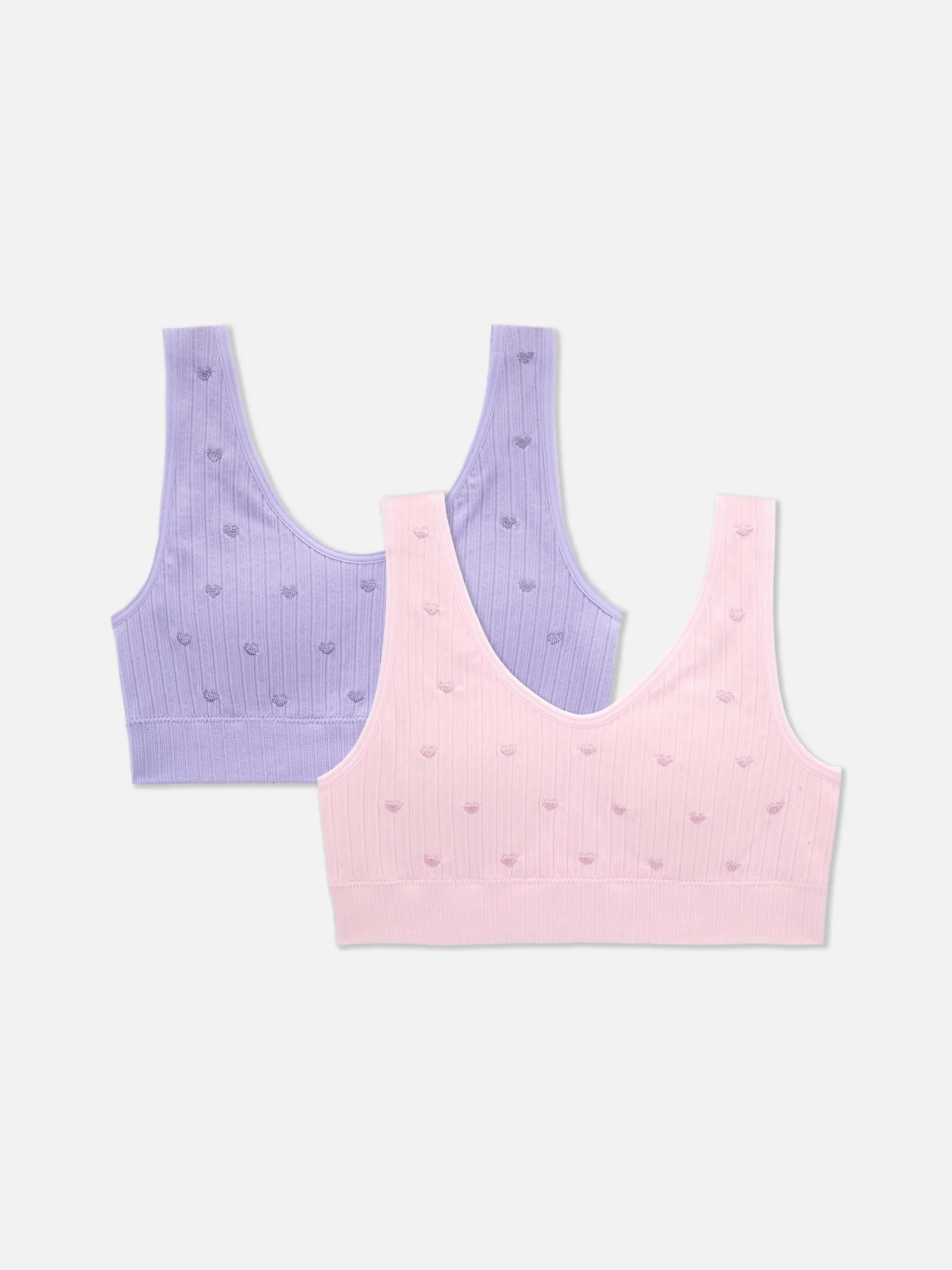 Unterwäsche|Primark Kurztop Mit Herzstickerei Rosa