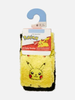 Socken|Primark Kuschelige „Pokémon“ Socken, 2er-Pack Gelb
