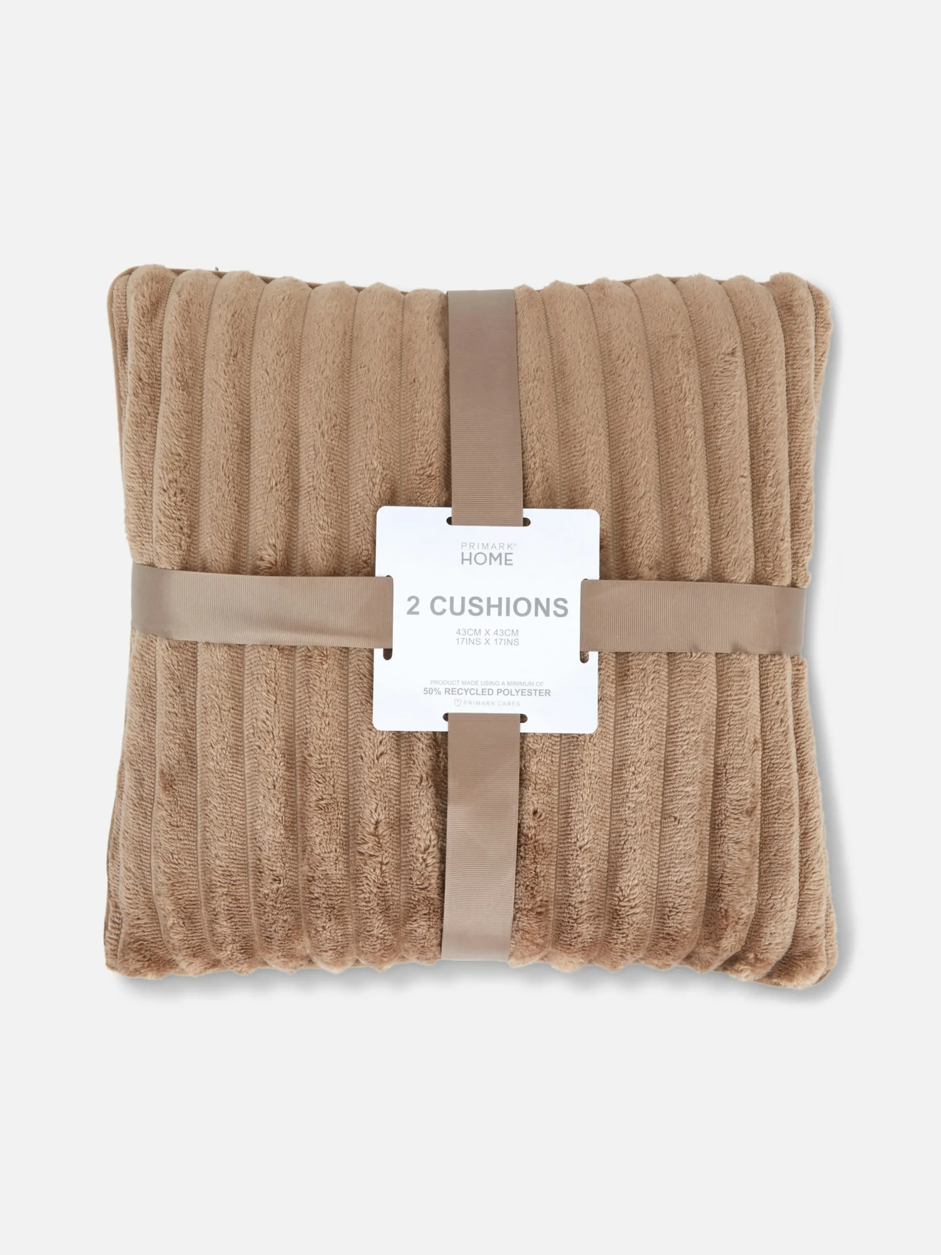 Kissen Und Bezüge|Primark Kuscheliges, Geripptes Kissen, 2er-Pack Naturfarben