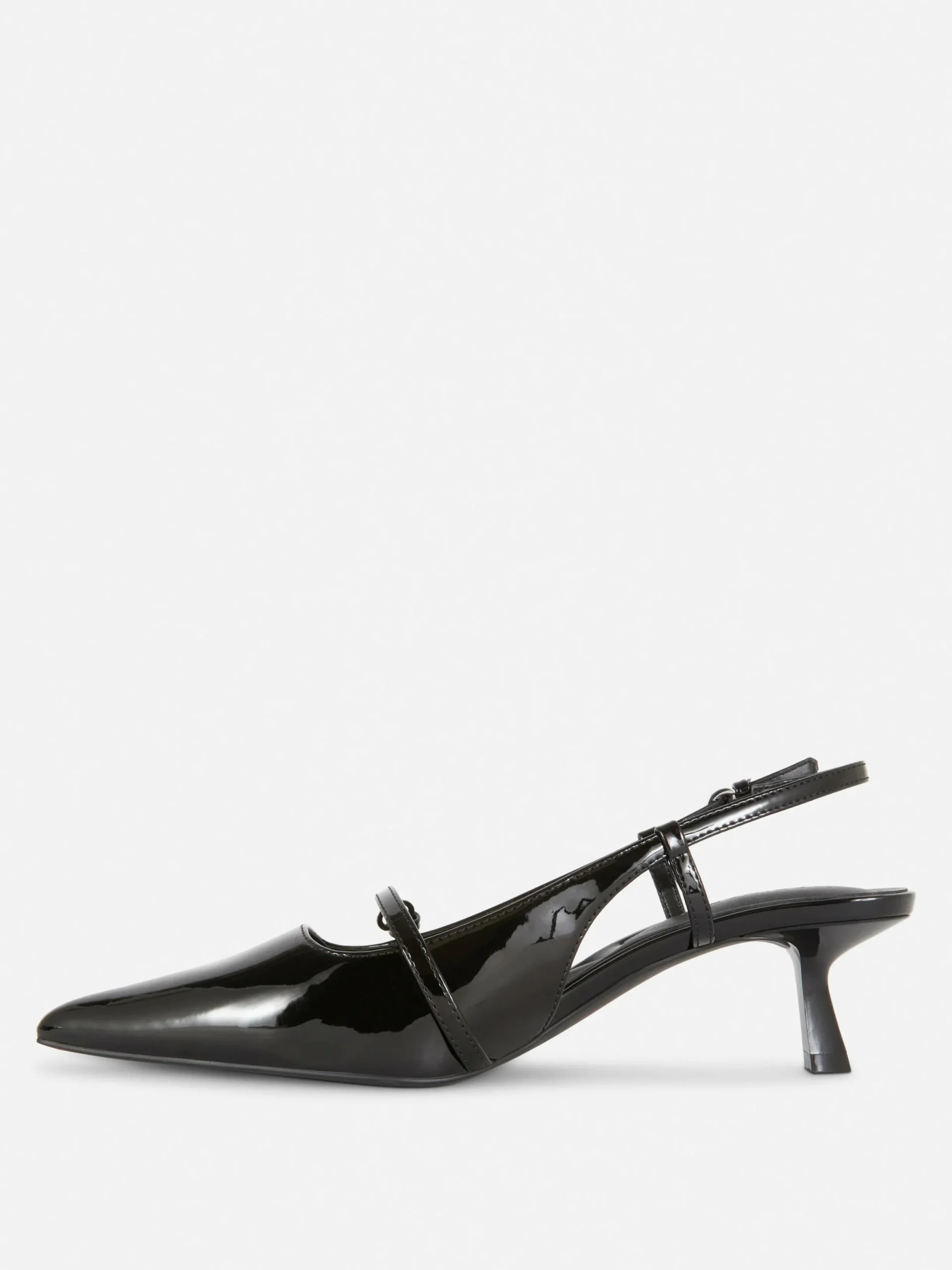 Gothic-Kleidung|Heels|Primark Lackleder-Heels Mit Schnalle Schwarz