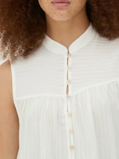 Blusen|Primark Landhausbluse Mit Leiterstruktur Weiß