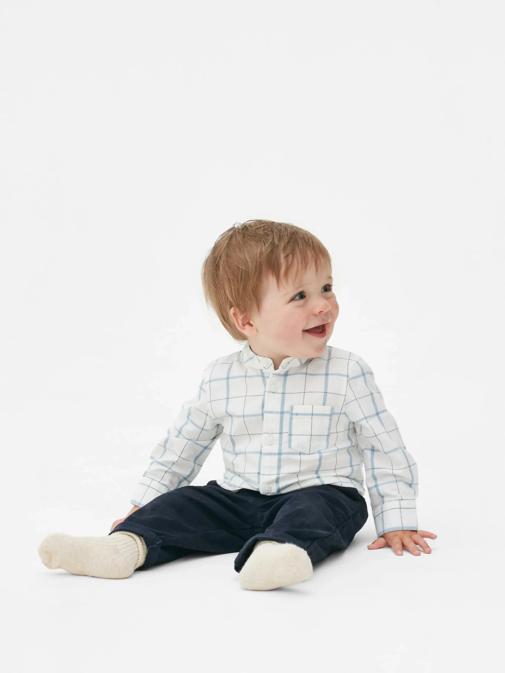 Tops Und T-Shirts|Primark Langarmhemd Mit Karomuster Weiß