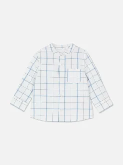 Tops Und T-Shirts|Primark Langarmhemd Mit Karomuster Weiß