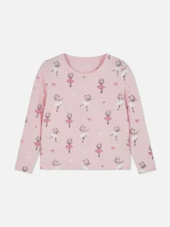 Tops Und T-Shirts|Primark Langarmshirt Mit Ballettgrafik Rosa