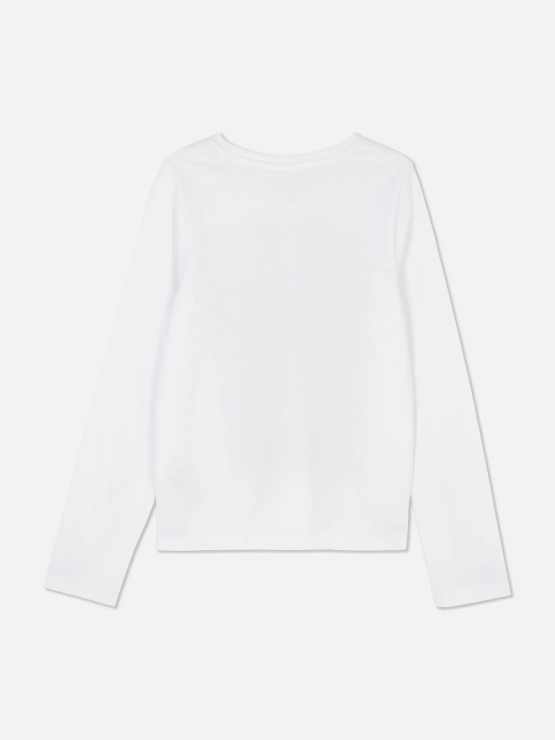 Tops Und T-Shirts|Primark Langarmshirt Mit Print Auf Der Brust Weiß