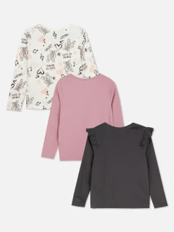 Tops Und T-Shirts|Primark Langarmshirts Mit Ballett-Grafik, 3er-Pack Anthrazitfarben