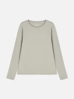 Tops Und T-Shirts|Primark Langarmtop Aus Stretch-Jersey Grau