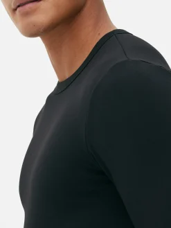 Sportbekleidung|Tops Und T-Shirts|Primark Langarmtop Mit Fleecefutter Schwarz