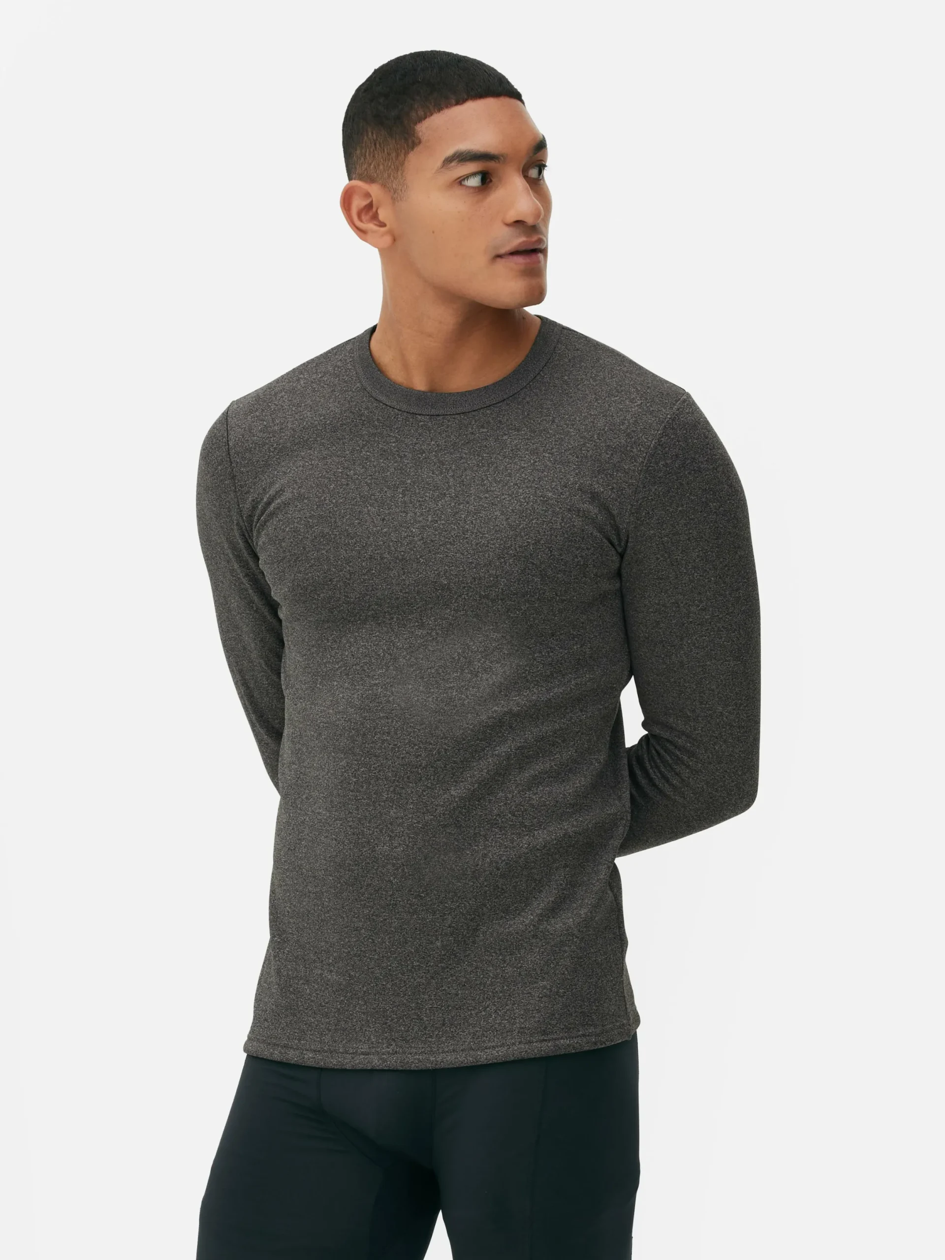 Sportbekleidung|Tops Und T-Shirts|Primark Langarmtop Mit Fleecefutter Grau