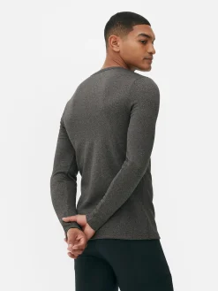 Sportbekleidung|Tops Und T-Shirts|Primark Langarmtop Mit Fleecefutter Grau