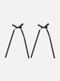 Haarschmuck|Primark Lange Haarspangen Mit Schleife, 2er-Pack Schwarz