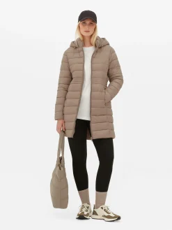 Jacken Und Mäntel|Primark Lange, Leichte Pufferjacke Mokkafarben