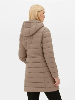 Jacken Und Mäntel|Primark Lange, Leichte Pufferjacke Mokkafarben