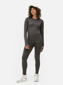 Fitnesskleidung Und Activewear|Primark Lange, Nahtlose Performance-Leggings Dunkelgrau