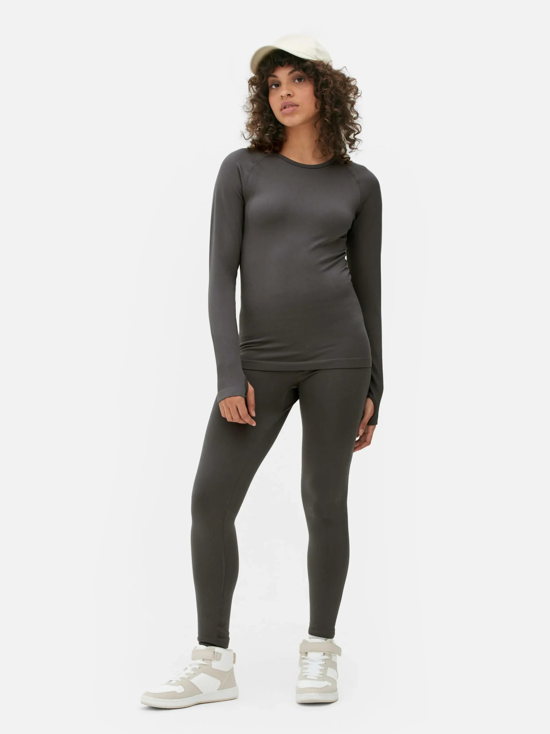 Fitnesskleidung Und Activewear|Primark Lange, Nahtlose Performance-Leggings Dunkelgrau