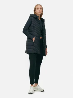 Jacken Und Mäntel|Primark Lange Steppweste Schwarz