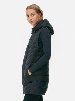 Jacken Und Mäntel|Primark Lange Steppweste Schwarz