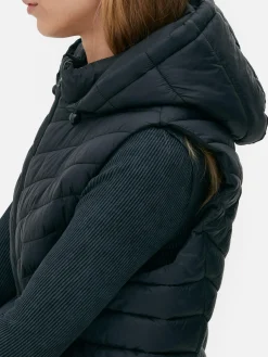 Jacken Und Mäntel|Primark Lange Steppweste Schwarz