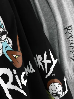 Schlafanzüge|Primark Langer „Rick And Morty“ Schlafanzug Grau meliert