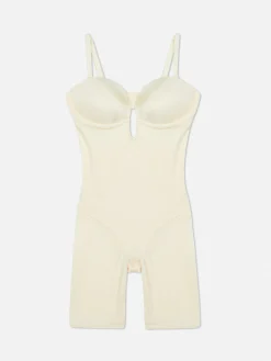 Shapewear|Primark Langer Shapewear-Body Mit Tiefem Dekolleté Austerfarben