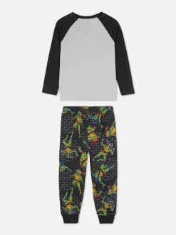 Schlafanzüge Und Nachtwäsche|Primark Langer „Teenage Mutant Ninja Turtles“ Schlafanzug Grau