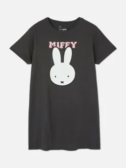 Schlafshirts Und Nachthemden|Primark Langes „Miffy“ Nachthemd Anthrazitfarben