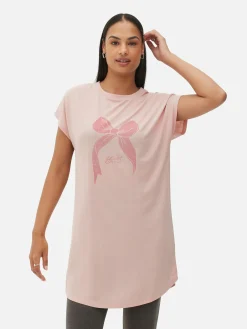 Tops Und T-Shirts|Primark Langes T-Shirt Mit Rundhalsausschnitt Hellrosa