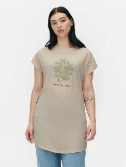 Tops Und T-Shirts|Primark Langes T-Shirt Mit Rundhalsausschnitt Braun