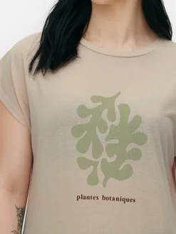 Tops Und T-Shirts|Primark Langes T-Shirt Mit Rundhalsausschnitt Braun