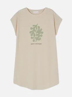 Tops Und T-Shirts|Primark Langes T-Shirt Mit Rundhalsausschnitt Braun