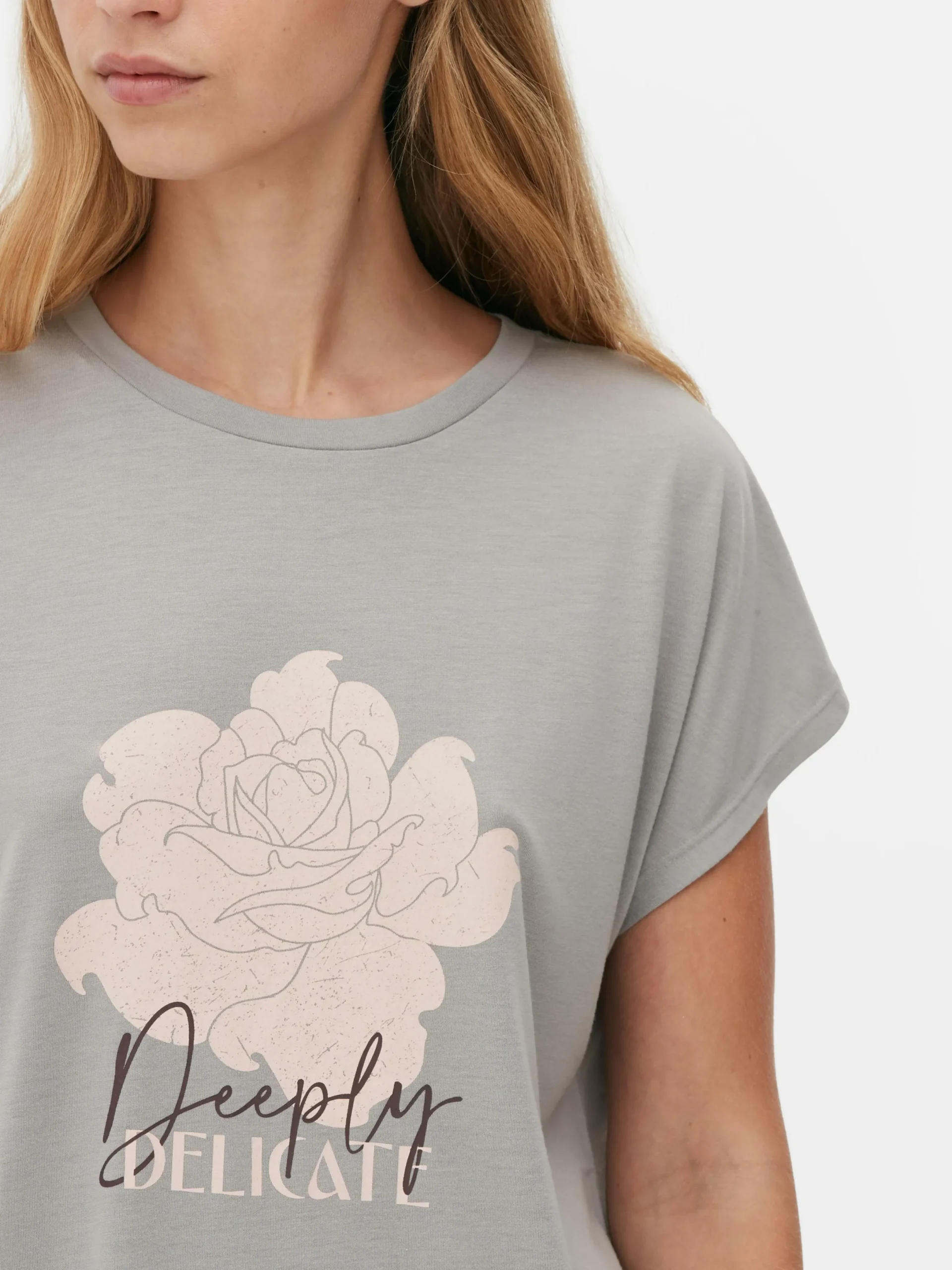 Tops Und T-Shirts|Primark Langes T-Shirt Mit Rundhalsausschnitt Grau