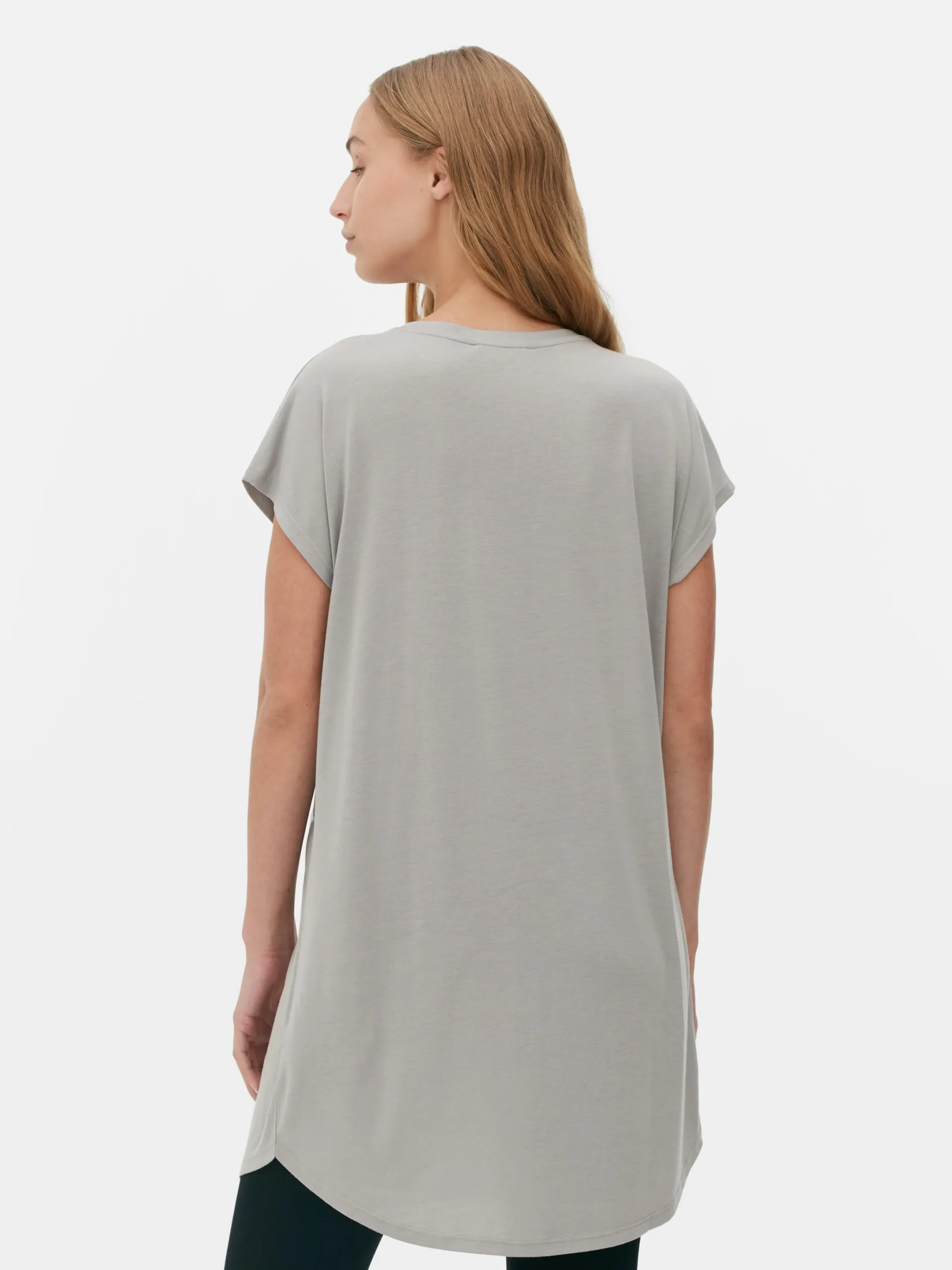 Tops Und T-Shirts|Primark Langes T-Shirt Mit Rundhalsausschnitt Grau