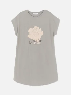Tops Und T-Shirts|Primark Langes T-Shirt Mit Rundhalsausschnitt Grau