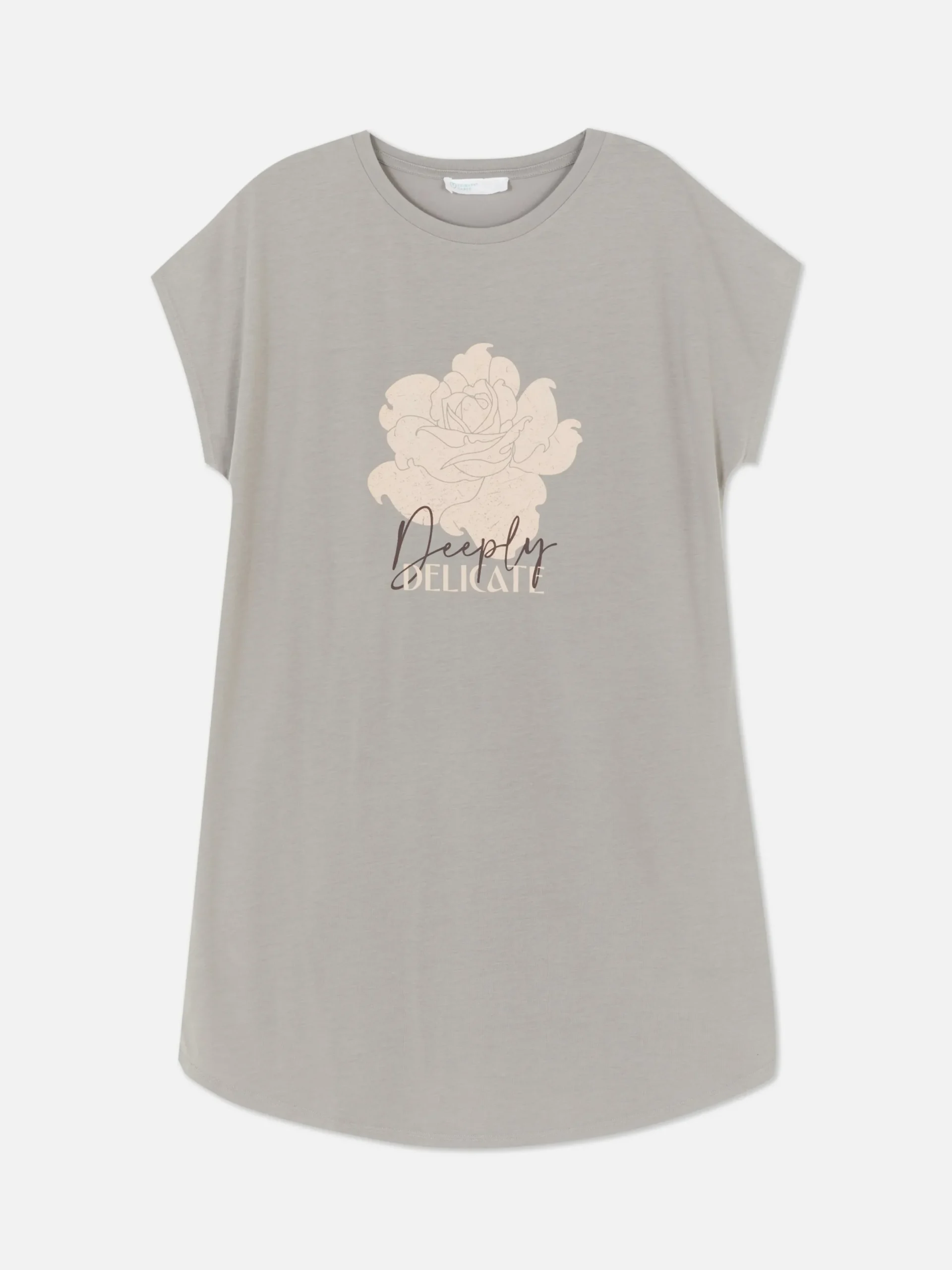 Tops Und T-Shirts|Primark Langes T-Shirt Mit Rundhalsausschnitt Grau