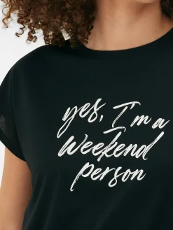 Tops Und T-Shirts|Primark Langes T-Shirt Mit Rundhalsausschnitt Schwarz