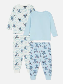 Schlafanzüge Und Nachtwäsche|Schlafanzüge Und Nachtwäsche|Primark Langärmeliger „Disney Stitch“ Schlafanzug, 2er-Pack Blau