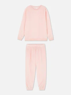 Schlafanzüge|Primark Langärmeliger Fleece-Schlafanzug Rosa