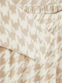 Schlafanzüge|Primark Langärmeliger Microfleece-Schlafanzug Steinfarben