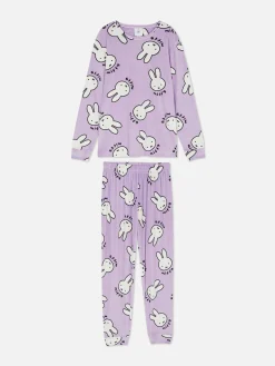 Schlafanzüge|Primark Langärmeliger „Miffy“ Fleece-Schlafanzug Lilafarben