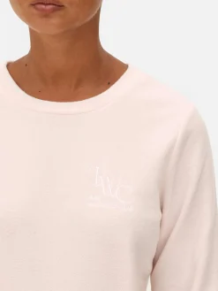 Schlafanzüge|Primark Langärmeliger Mikrofleece-Schlafanzug Rosa