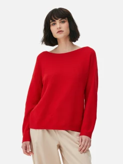 Pullover Und Cardigans|Primark Langärmeliger Pullover Mit U-Boot-Ausschnitt Rot