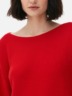 Pullover Und Cardigans|Primark Langärmeliger Pullover Mit U-Boot-Ausschnitt Rot