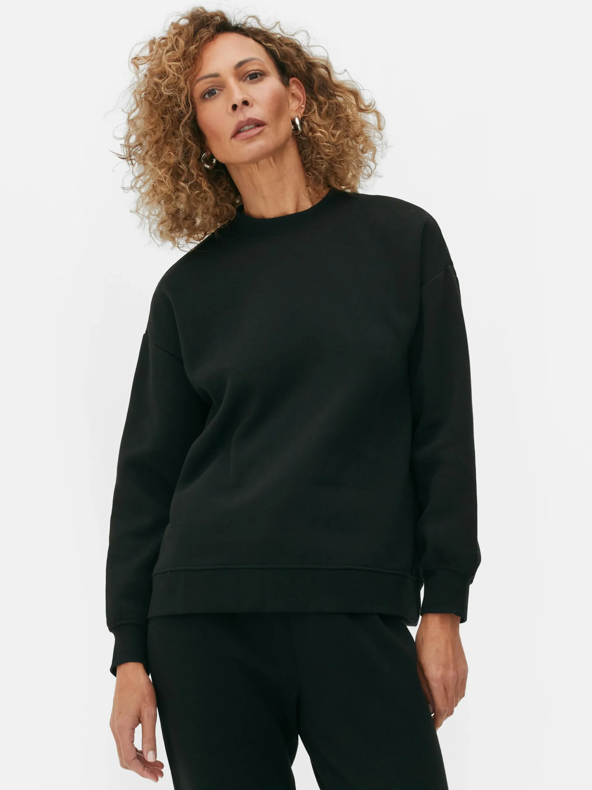 Loungewear|Hoodies Und Sweatshirts|Primark Langärmeliges Basic-Sweatshirt Schwarz